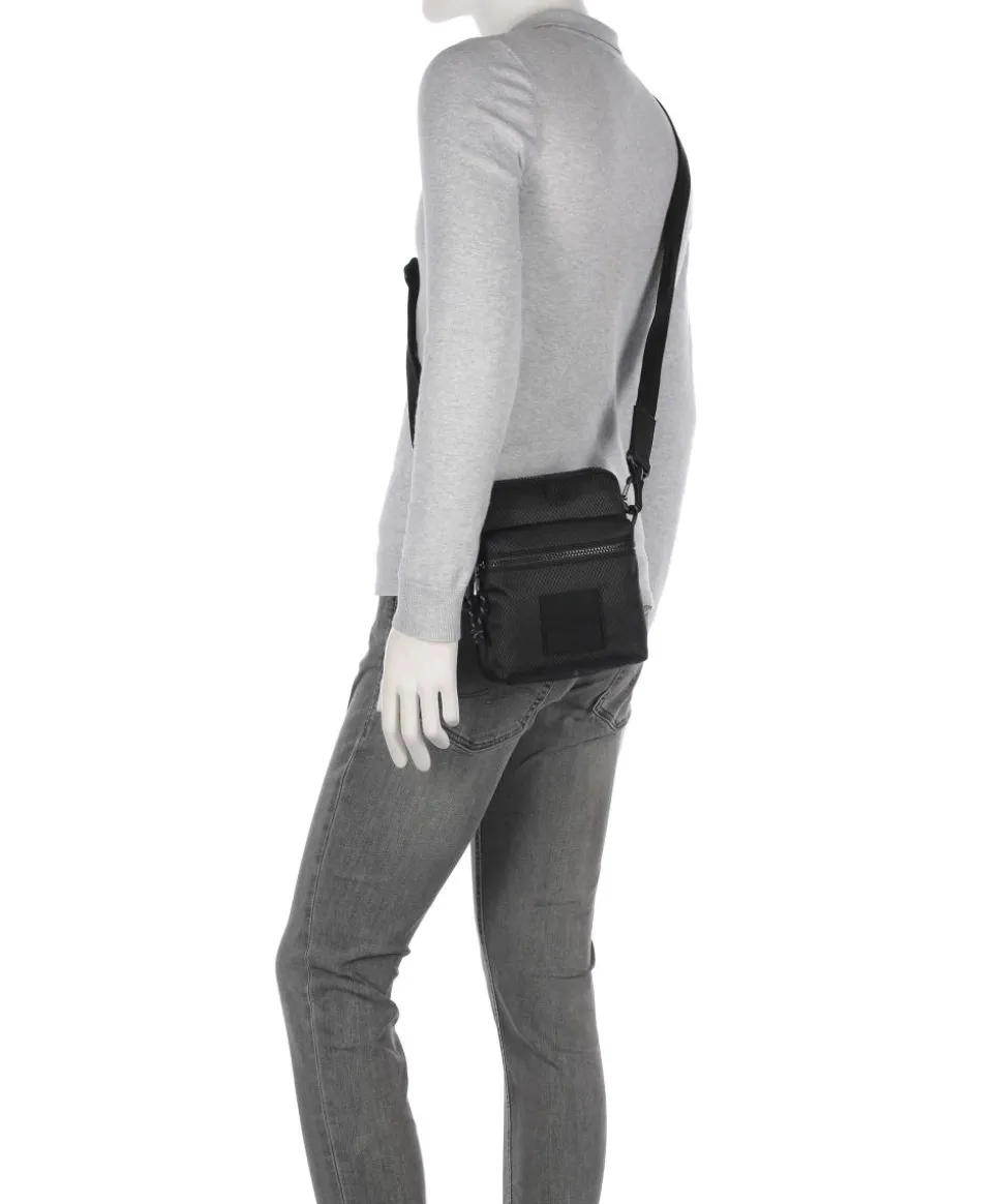 Jhin Umhängetasche recyceltes Polyester schwarz