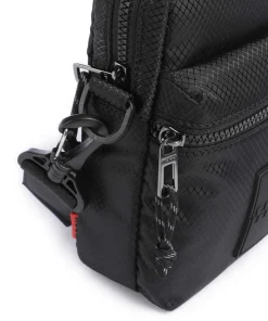 Jhin Umhängetasche recyceltes Polyester schwarz