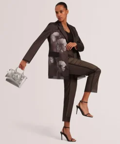 Jimisie Handtasche Lederimitat silber