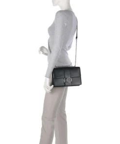 Jodie M Schultertasche Lederimitat schwarz