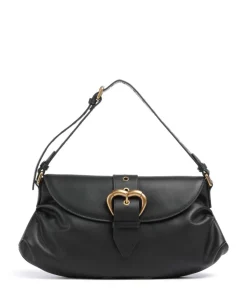 Jolene Classic Schultertasche fein genarbtes Rindsleder schwarz