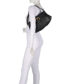 Jolene Classic Schultertasche fein genarbtes Rindsleder schwarz