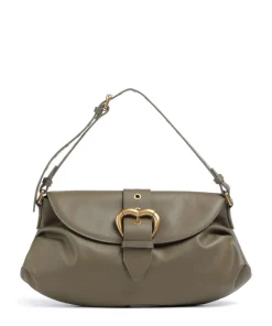 Jolene Classic Schultertasche fein genarbtes Rindsleder olivgrün