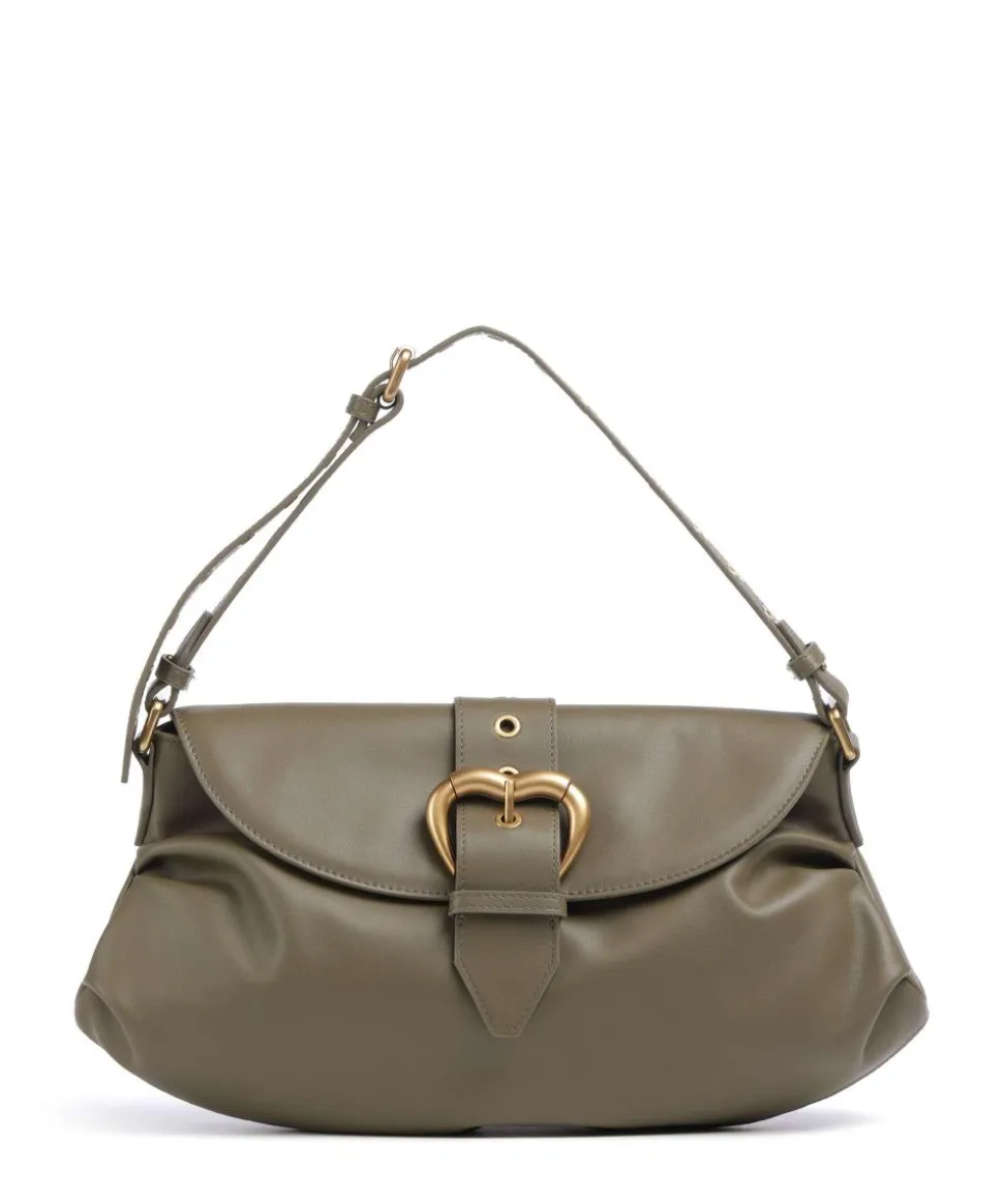 Jolene Classic Schultertasche fein genarbtes Rindsleder olivgrün