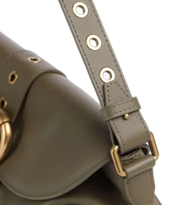 Jolene Classic Schultertasche fein genarbtes Rindsleder olivgrün