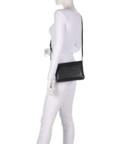 Jolie Umhängetasche fein genarbtes Rindsleder schwarz