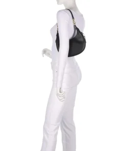 Jonie 22 Schultertasche fein genarbtes Leder schwarz