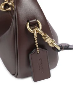 Jonie Umhängetasche fein genarbtes Leder dunkelbraun