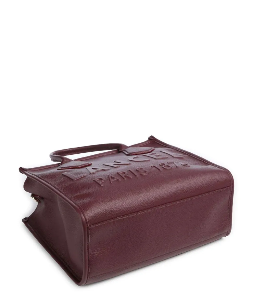 Jour M Handtasche genarbtes Rindsleder brombeer