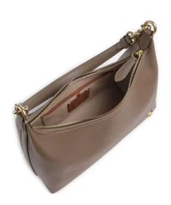 Juliet Schultertasche fein genarbtes Leder taupe