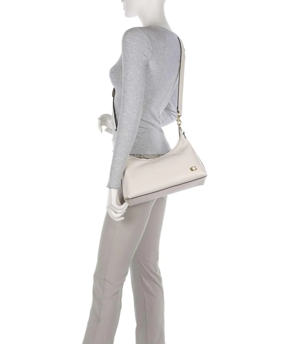 Juliet Schultertasche fein genarbtes Leder elfenbein