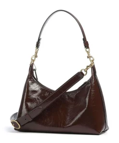 Juliet Schultertasche genarbtes Leder braun