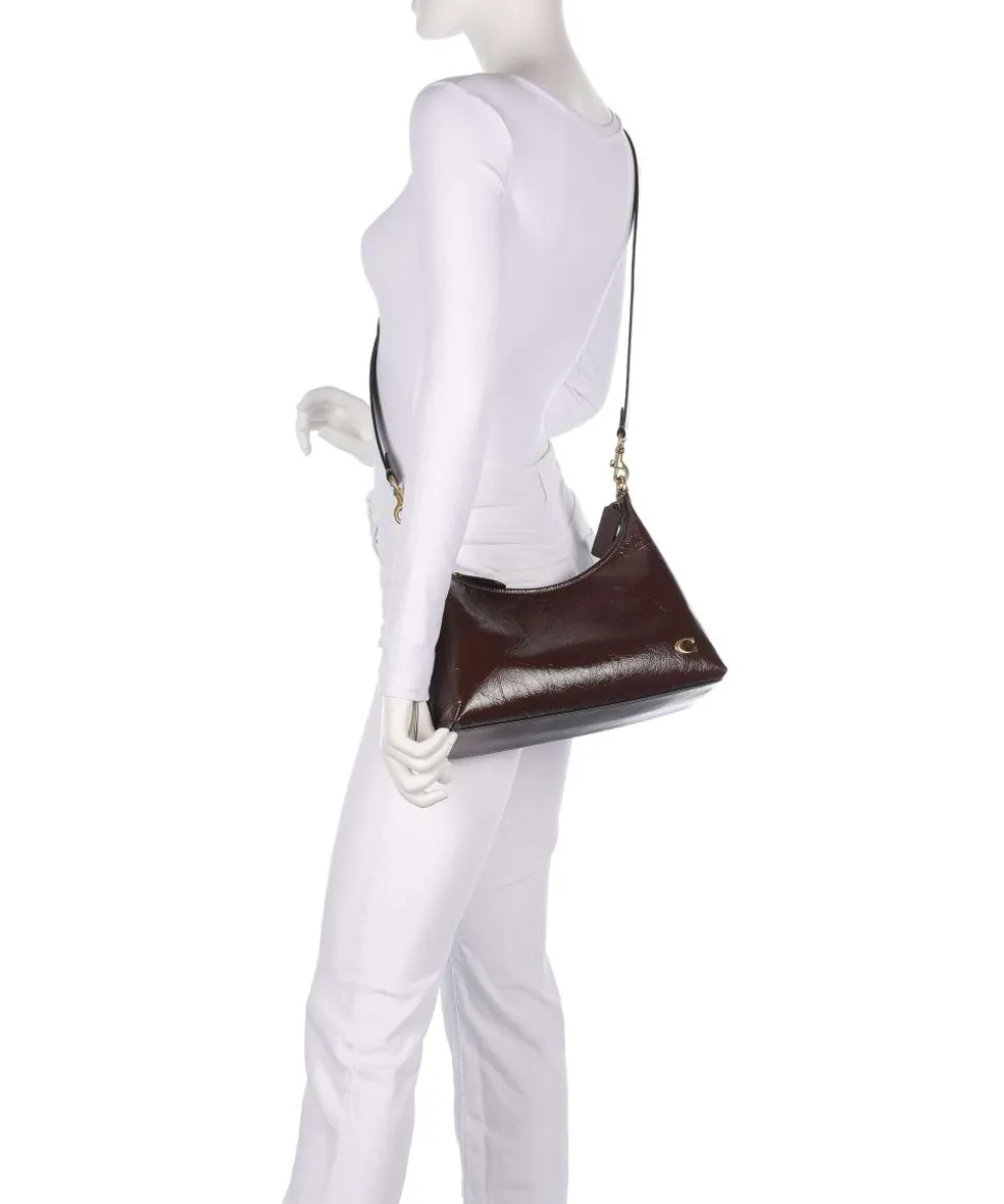 Juliet Schultertasche genarbtes Leder braun