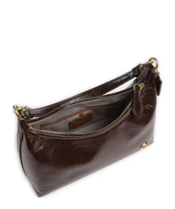 Juliet Schultertasche genarbtes Leder braun