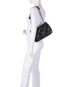 Juliet Schultertasche Lederimitat schwarz