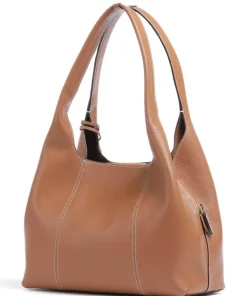 Juliette Beuteltasche genarbtes Rindsleder tan