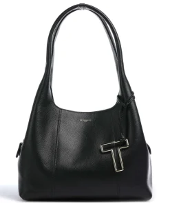 Juliette Beuteltasche genarbtes Rindsleder schwarz