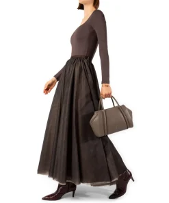 Juliette S Handtasche genarbtes Rindsleder taupe