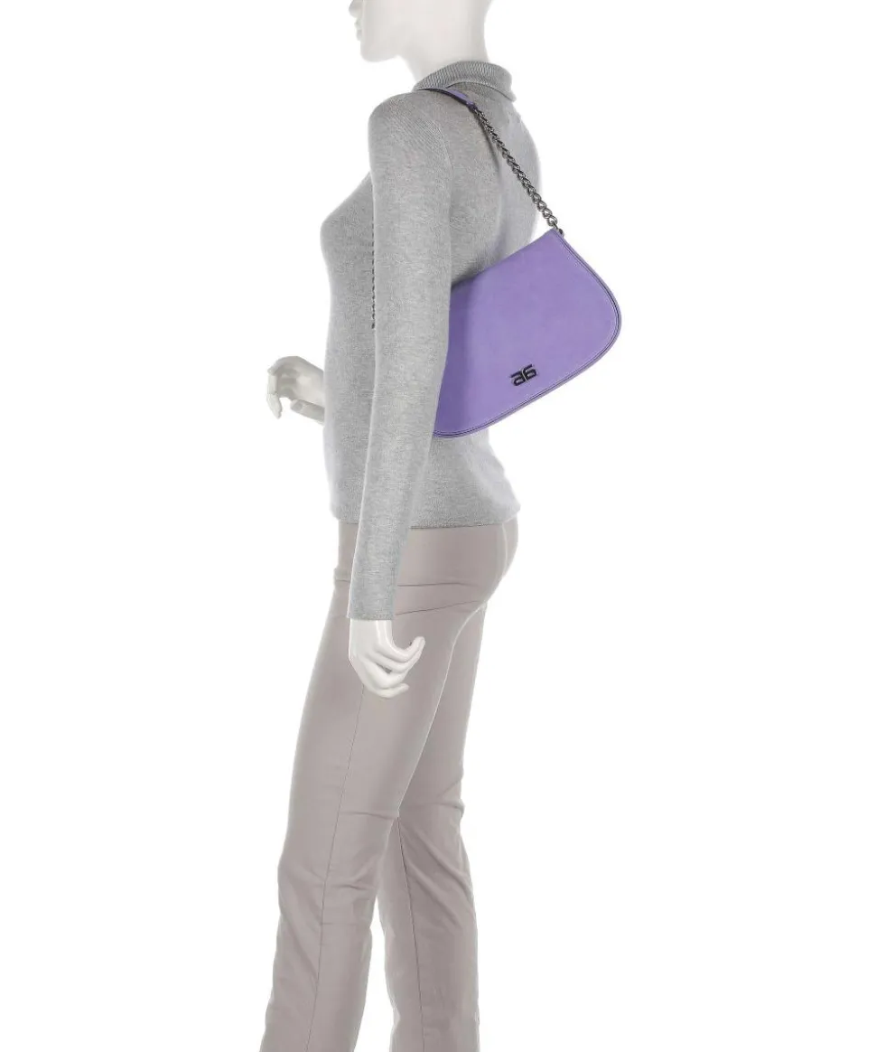 Kaleido Clara Schultertasche aufgerautes Leder violett