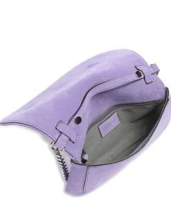 Kaleido Clara Schultertasche aufgerautes Leder violett