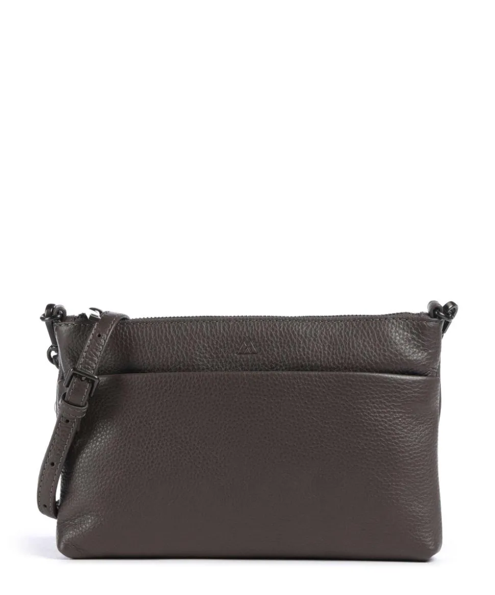 Karima Umhängetasche genarbtes Rindsleder taupe