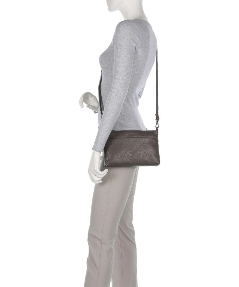 Karima Umhängetasche genarbtes Rindsleder taupe