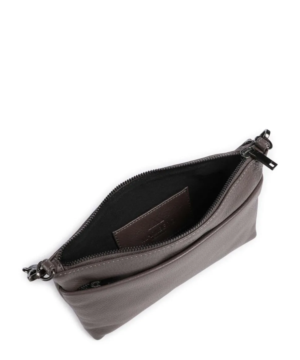 Karima Umhängetasche genarbtes Rindsleder taupe