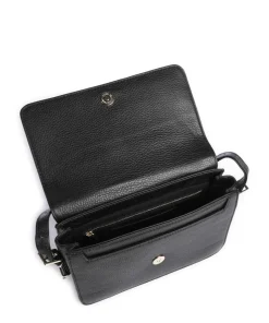 Karlie Umhängetasche genarbtes Rindsleder schwarz