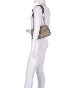 Katya 4G Logo Schultertasche Lederimitat hellbraun