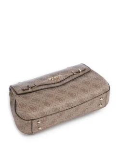 Katya 4G Logo Schultertasche Lederimitat hellbraun