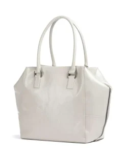 Kayla Lack Distressed M Shopper fein genarbtes Rindsleder elfenbein