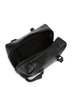 Kayla Monogram Sheep Natural S Schultertasche geprägtes Rindsleder schwarz