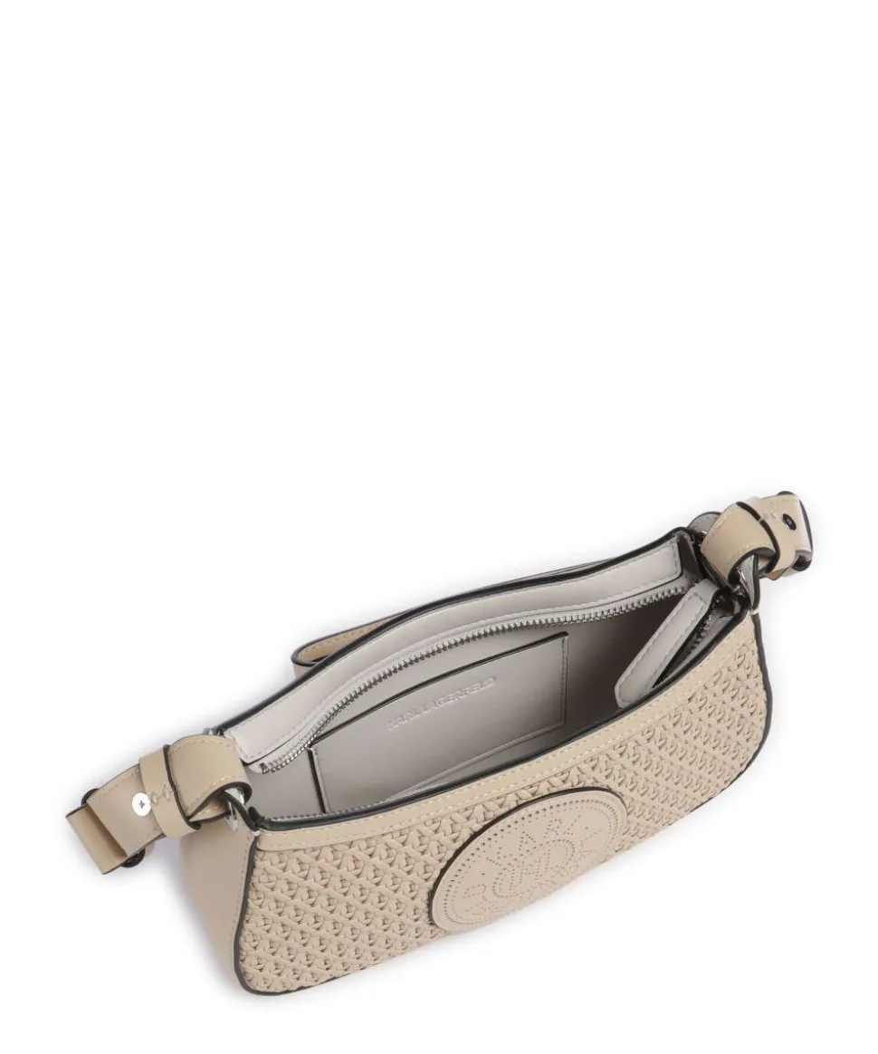 K/Circle Schultertasche fein genarbtes Rindsleder beige