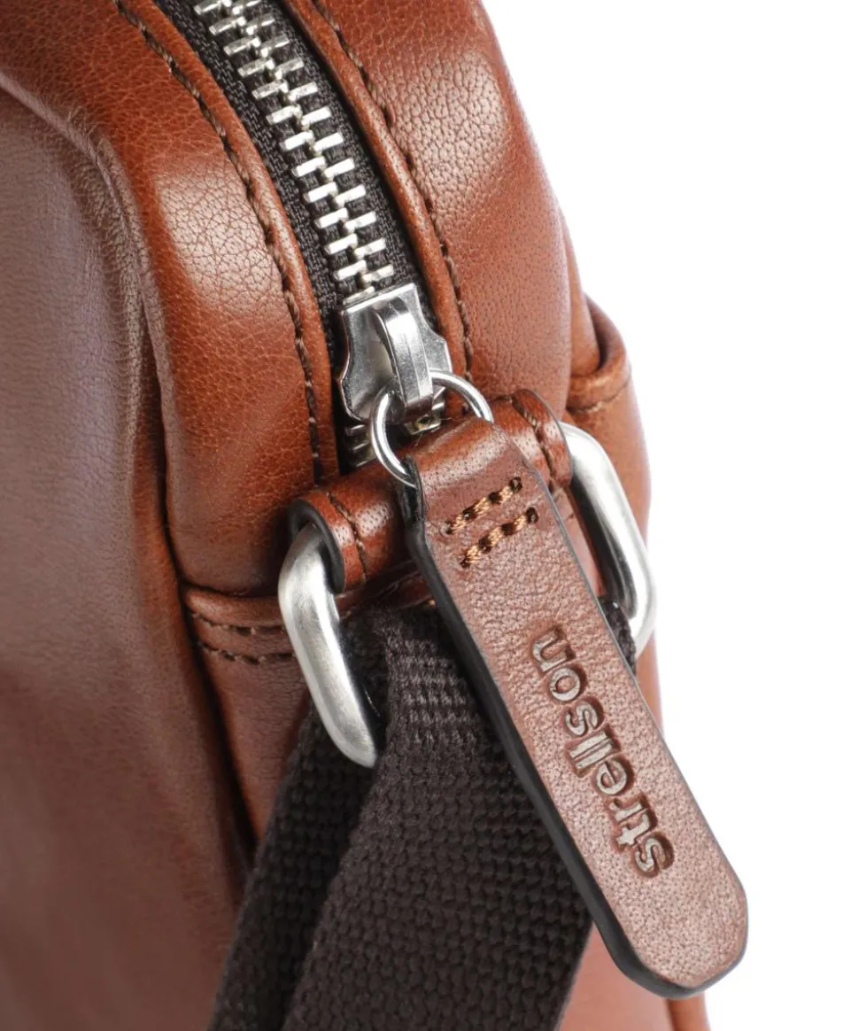 Kenley Marcus Umhängetasche Büffelleder cognac