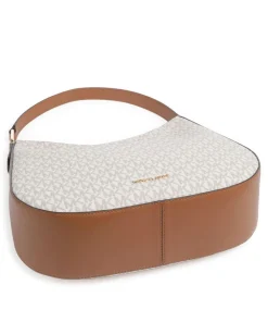 Kensington Beuteltasche Lederimitat elfenbein/braun