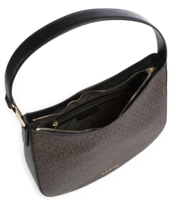 Kensington Beuteltasche Lederimitat braun/schwarz