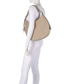 Kensington Place Beuteltasche genarbtes Rindsleder, aufgerautes Rindsleder beige