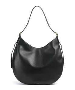 Kensington Place Beuteltasche genarbtes Rindsleder schwarz