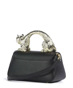 K/Ikon Choupette Handtasche fein genarbtes Rindsleder schwarz