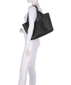 K/Ikon Monogram Medium Shopper Lederimitat schwarz