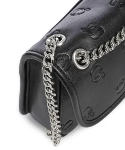 K/Ikon Monogram Schultertasche Lederimitat schwarz