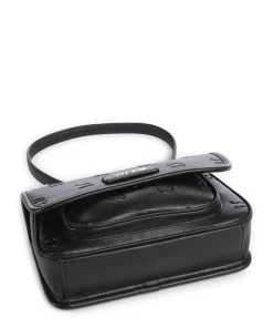 K/Ikon Monogram Schultertasche Lederimitat schwarz