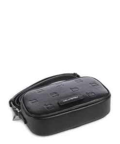 K/Ikon Monogram Umhängetasche Lederimitat schwarz