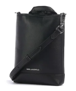 K/Ikon Umhängetasche Lederimitat schwarz