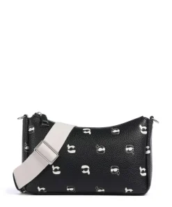 K/Ikonik Schultertasche Lederimitat schwarz