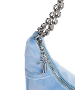 Kimberly S Schultertasche Samtgewebe hellblau