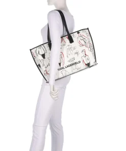 K/Karl Shopper 14″ Lederimitat creme