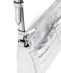 K/Kuilt Small Schultertasche Lederimitat silber