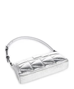 K/Kuilt Small Schultertasche Lederimitat silber