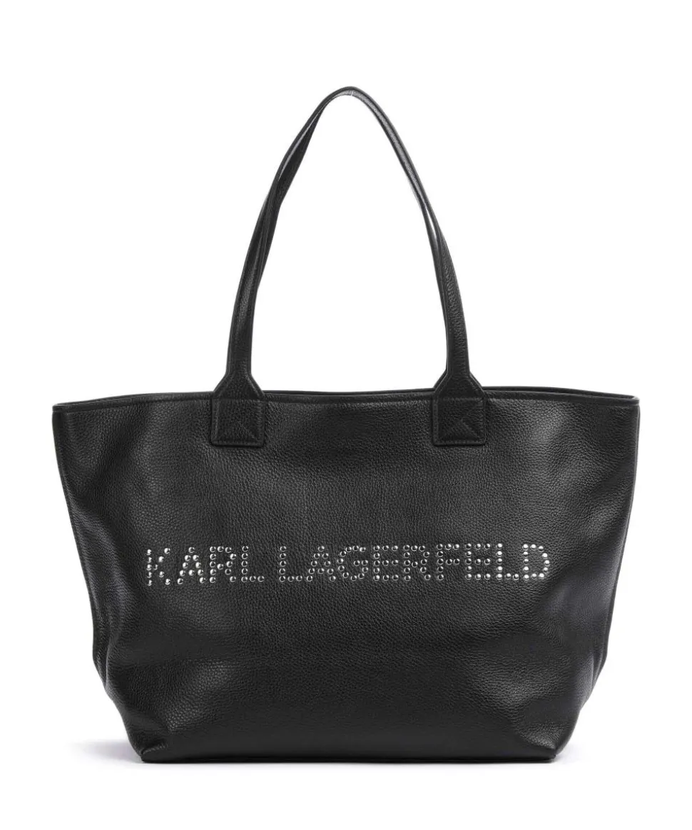 K/March Medium Shopper genarbtes Rindsleder schwarz